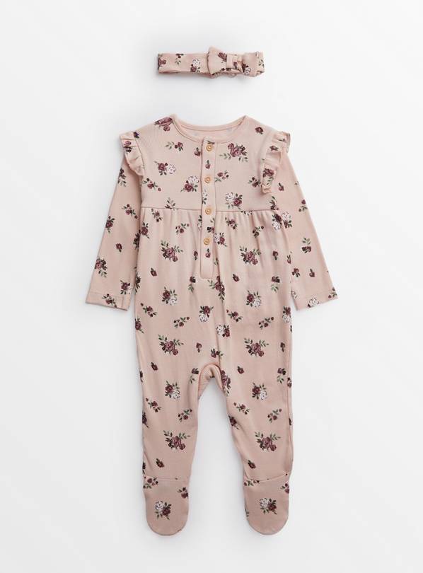 Baby girl 2024 floral sleepsuits