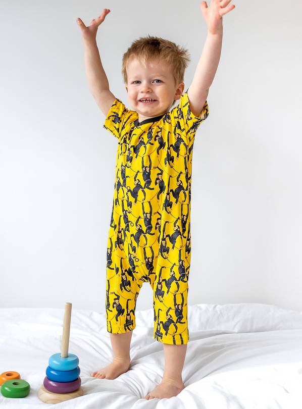 FRED & NOAH Yellow Chimp Shortie Romper 2-3 Years