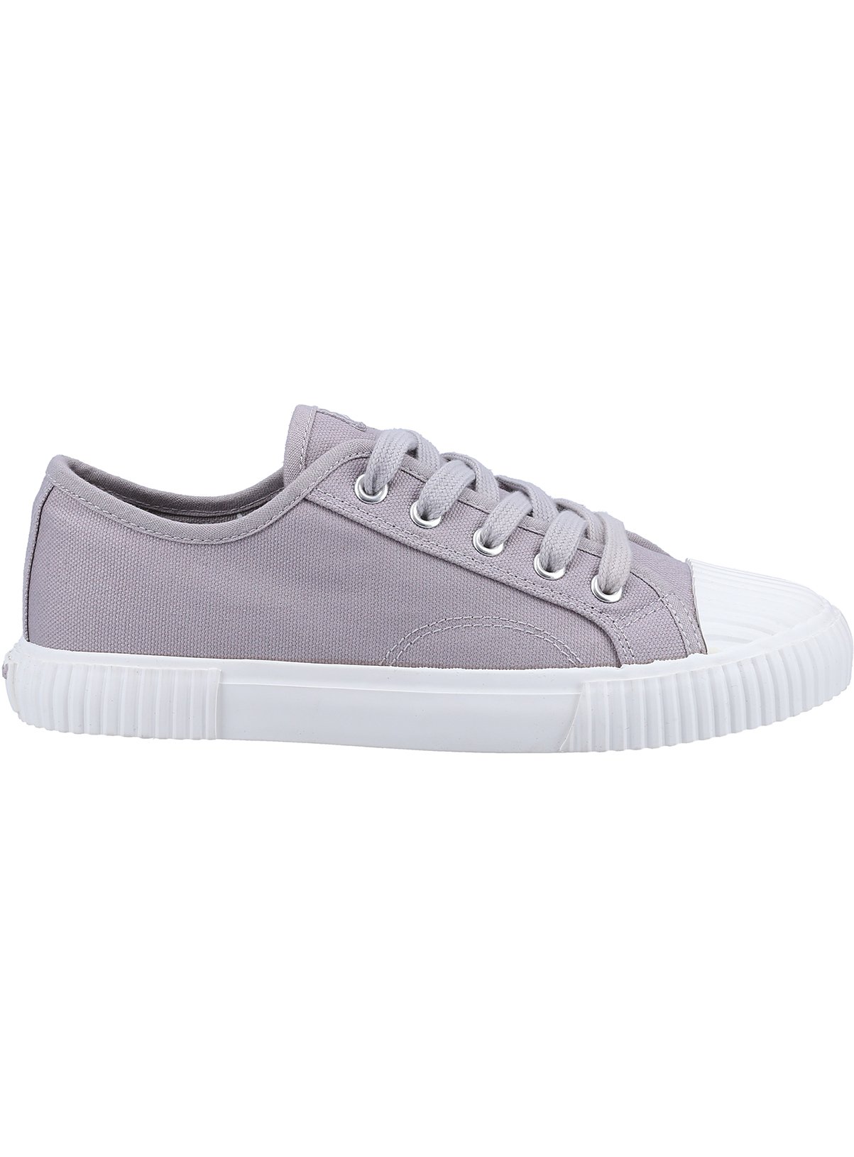 SKU:Hush Puppies Brooke Canvas Trainer:Grey:6 - Image 4 thumbnail