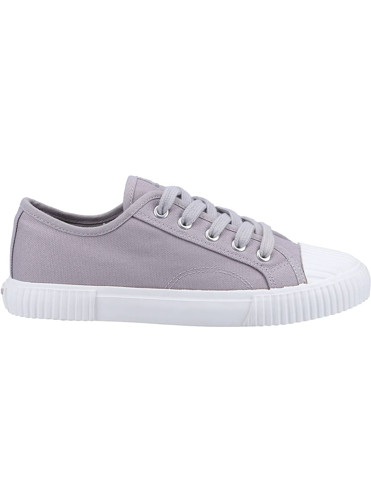 SKU:Hush Puppies Brooke Canvas Trainer:Grey:6 - Image 4