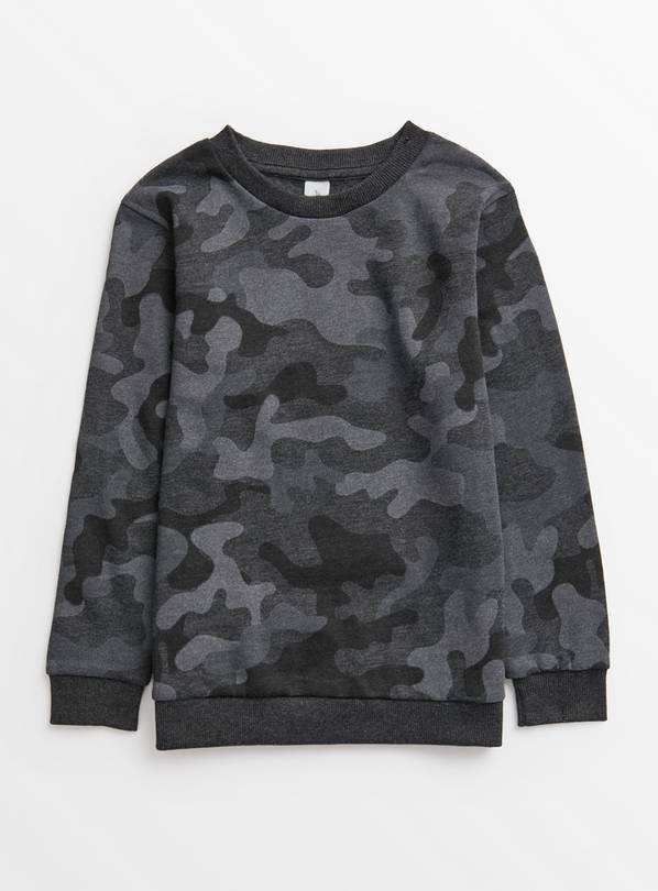 Buy Black Camo Sweatshirt 8 years | Jumpers and hoodies | Tu