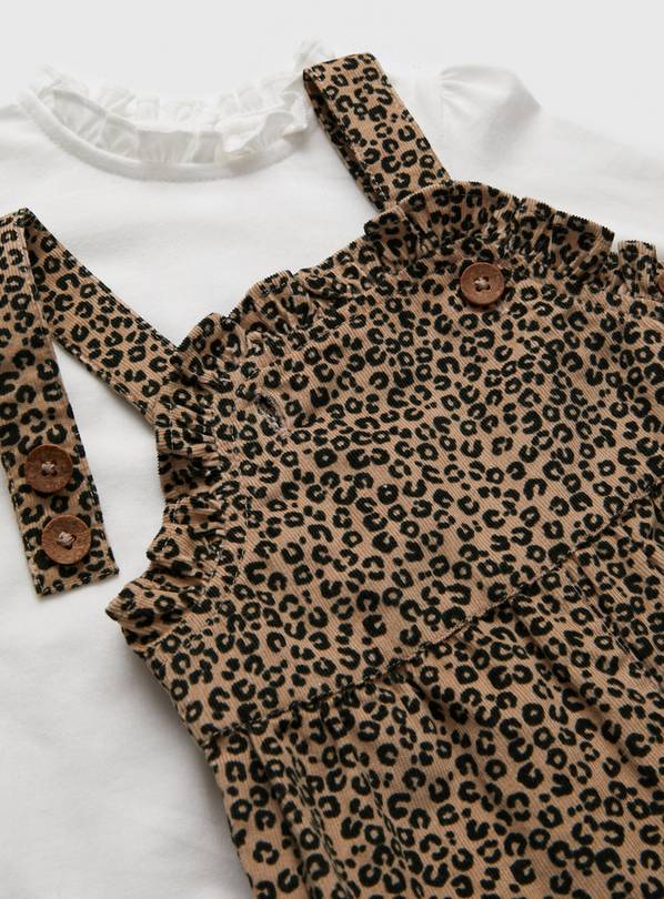 Animal print dungaree outlet dress