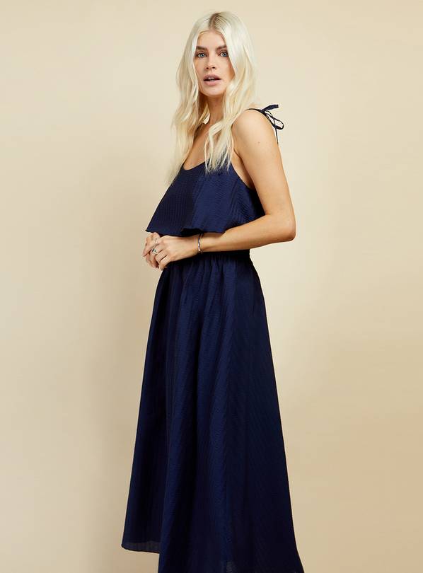 Buy LITTLE MISTRESS Navy Overlay Midaxi Dress 10 Dresses Tu