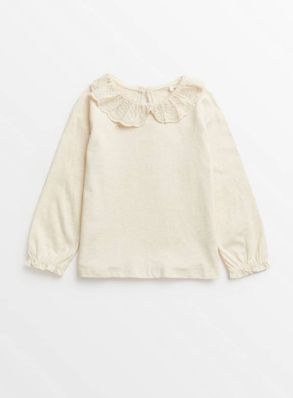 Oatmeal Frill Collar Traditional Top 4-5 years