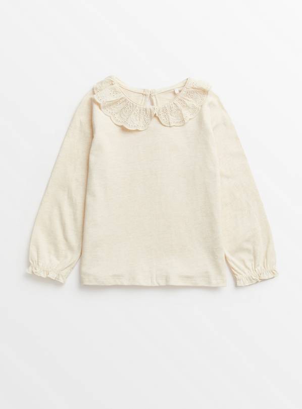 Oatmeal Frill Collar Traditional Top 1-1.5 years