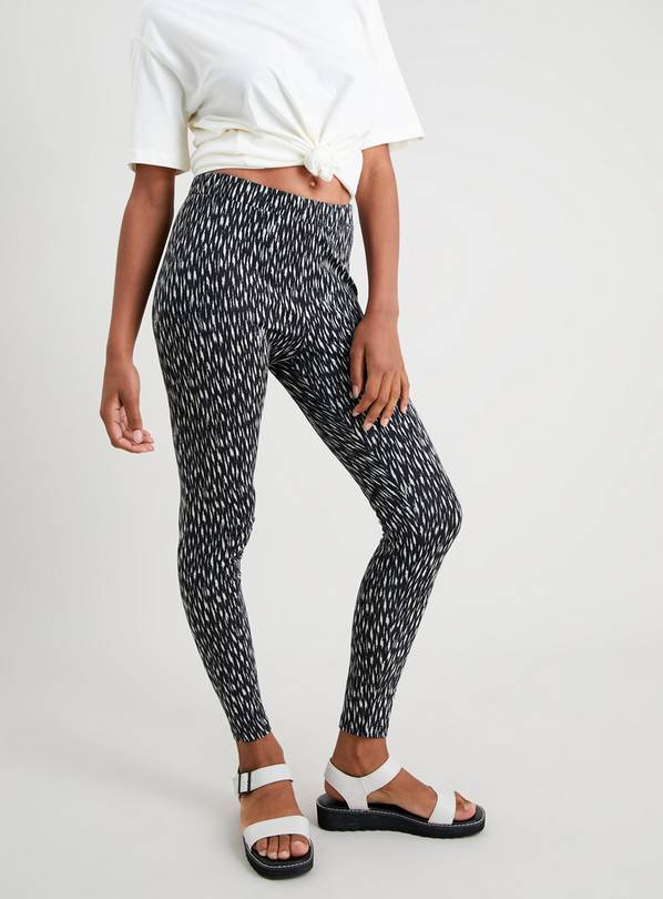 Pull&Bear check leggings in mono