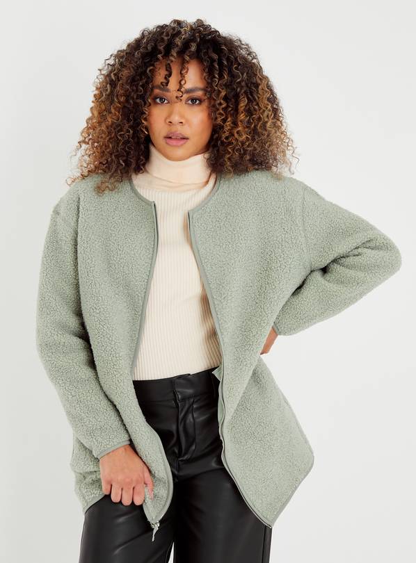 Green boucle outlet jacket