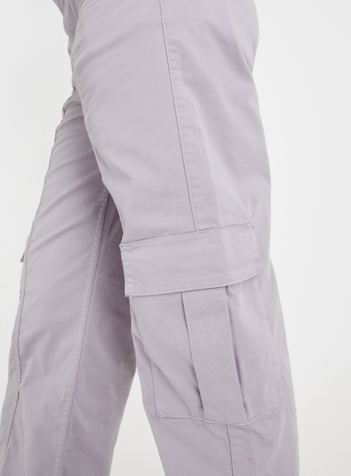 Grey Straight Leg Cargo Trousers 18 - Image 3 thumbnail