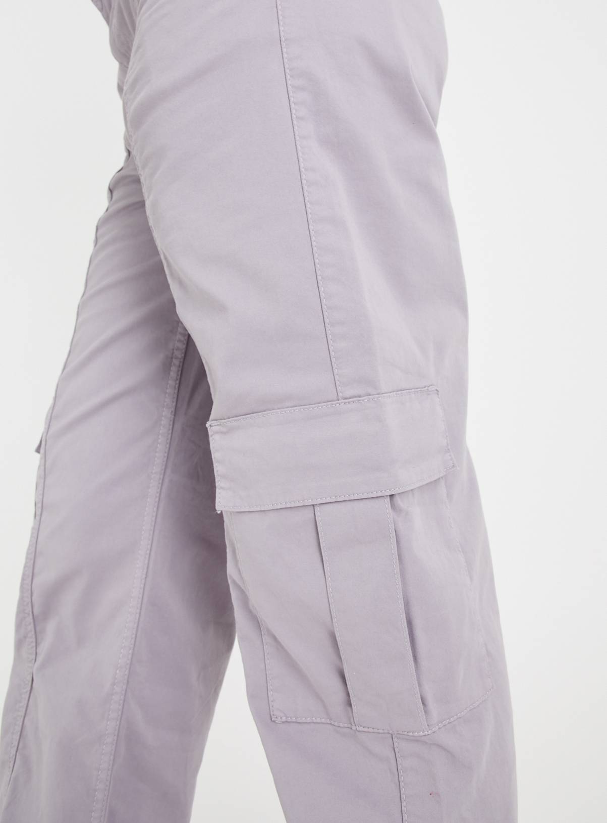 Grey Straight Leg Cargo Trousers 18 - Image 3