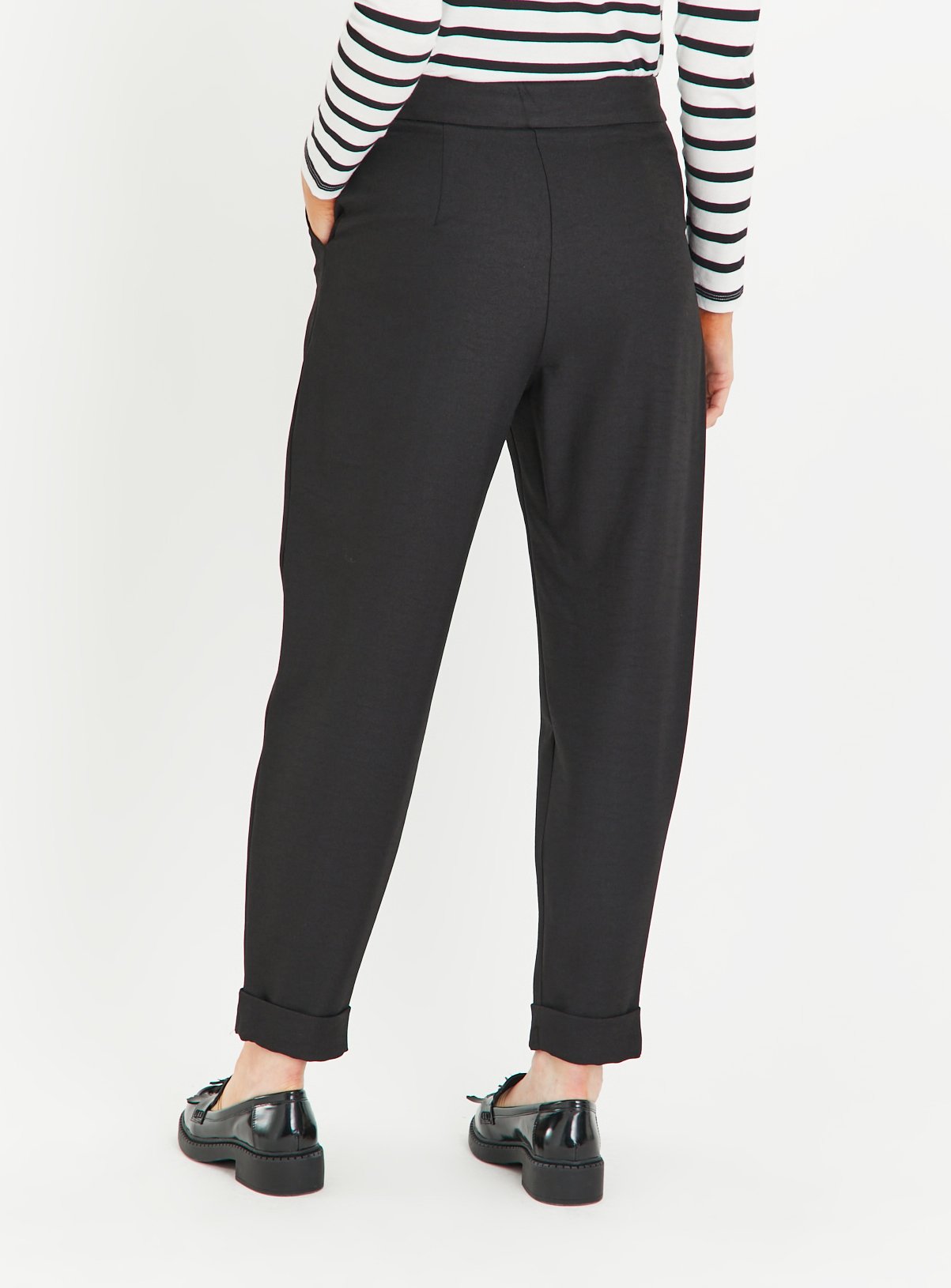 Black Tapered Pintuck Trousers 14 - Image 4 thumbnail