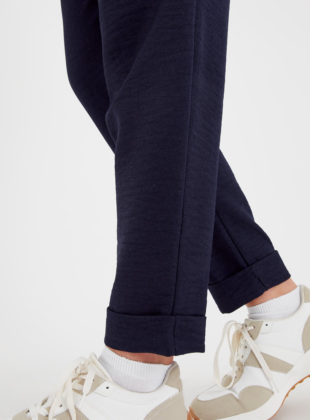 Navy Tapered Pintuck Trousers 22 - Image 3 thumbnail