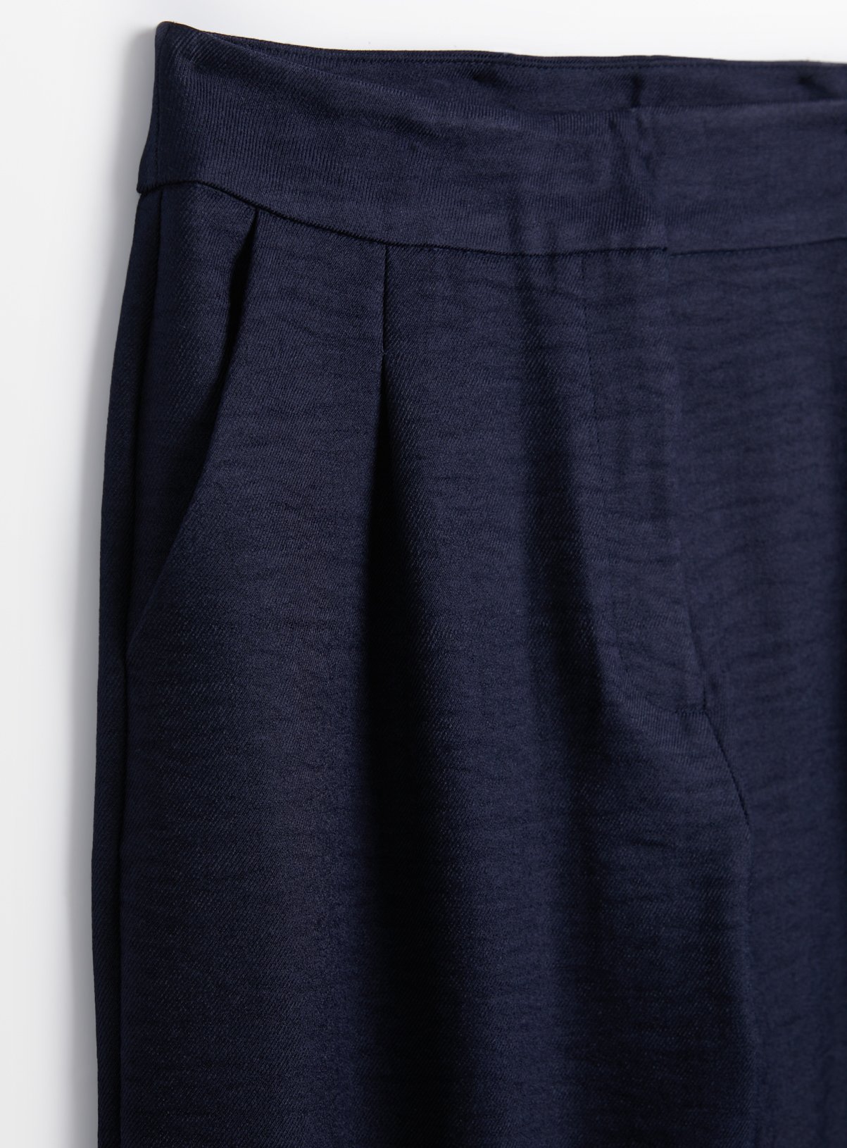 Navy Tapered Pintuck Trousers 22 - Image 5 thumbnail