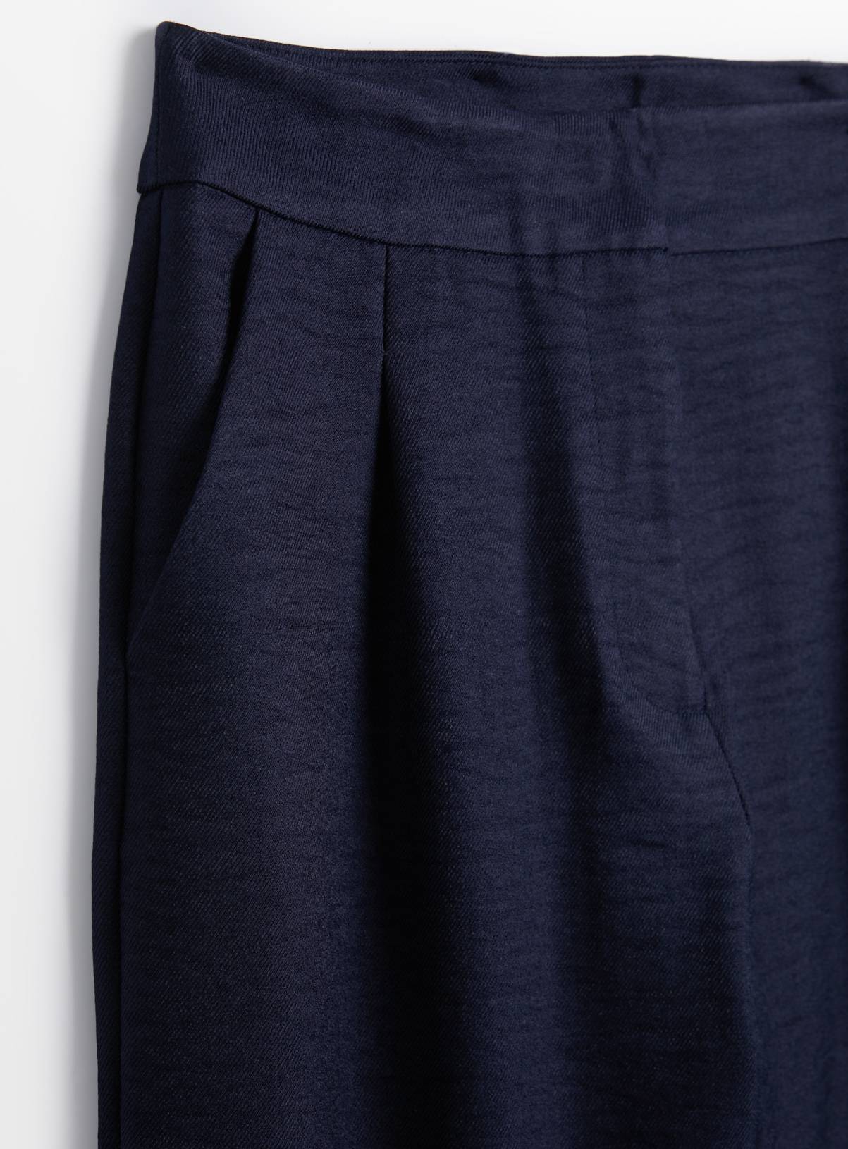 Navy Tapered Pintuck Trousers 22 - Image 5
