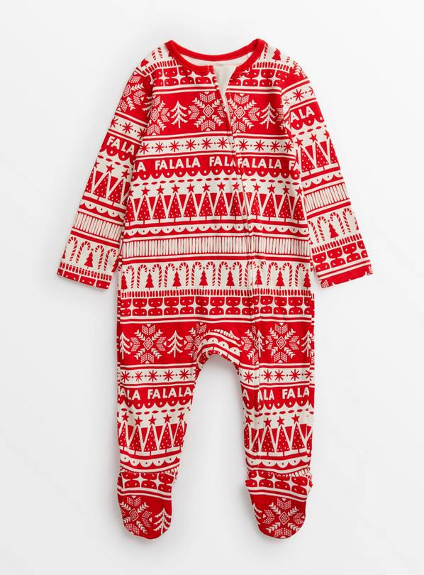 Baby Christmas Family Dressing Fairisle All In One 9-12 months