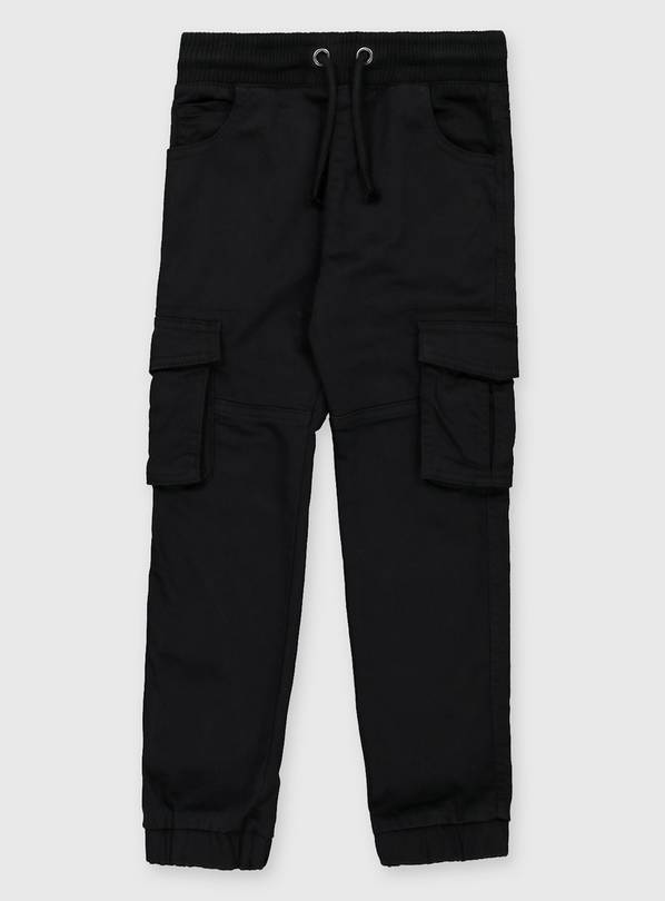 Black Cargo Trousers 1-1.5 years