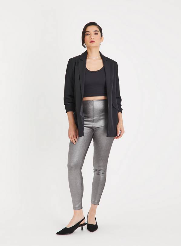 Buy Silver Metallic Leggings 16, Leggings