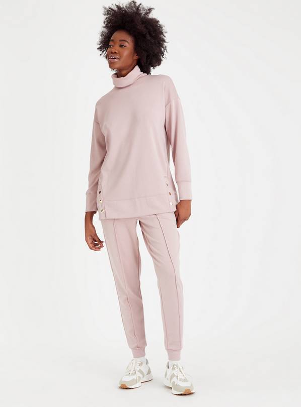 Pink best sale longline sweatshirt