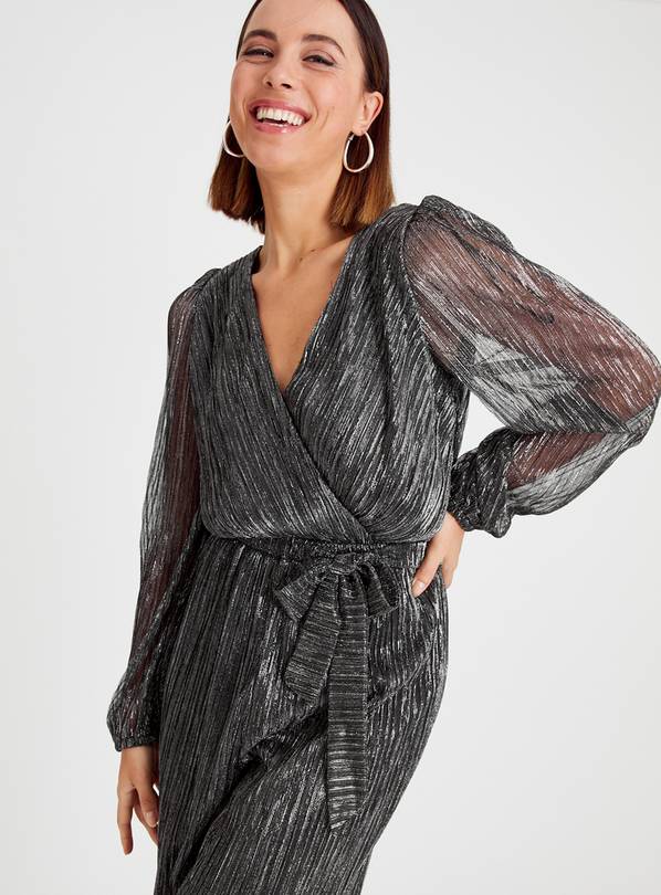 Metallic silver hot sale jumpsuit