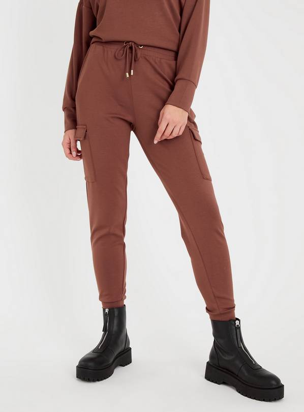 Brown cargo hot sale joggers