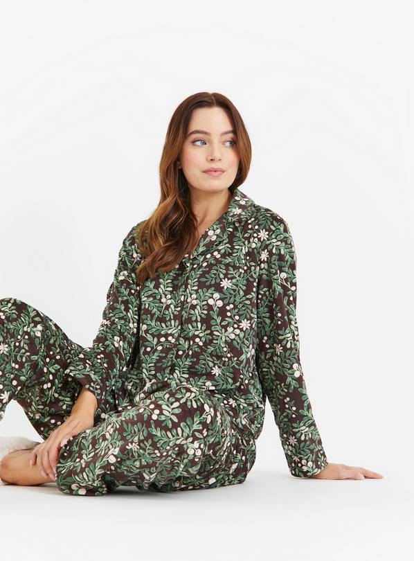 Womens fleece best sale christmas pyjamas