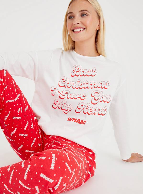 Buy Wham Slogan Red Christmas Pyjamas 18 Pyjamas Argos