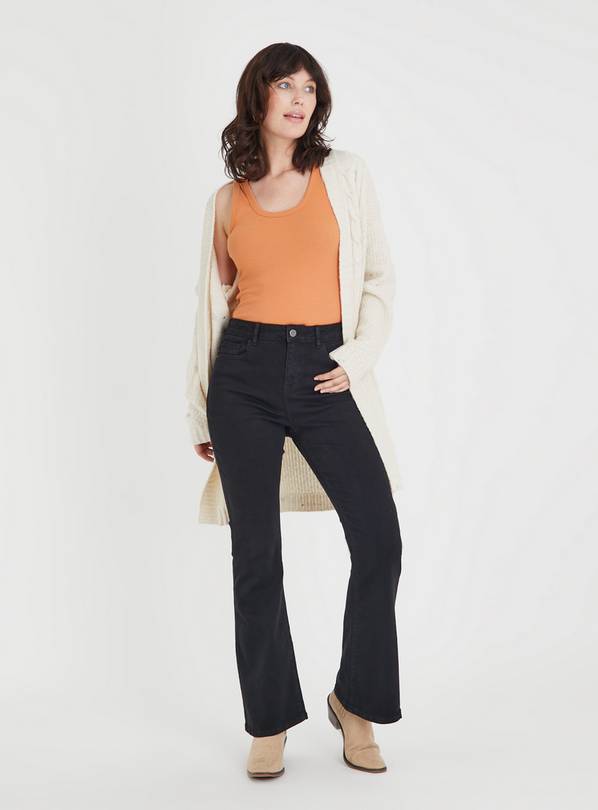 Buy Black Kick Flare Jeans With Stretch 14R, Jeans