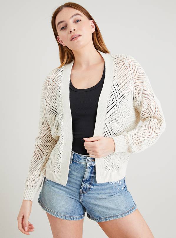 Buy Cream Diamond Stitch Cardigan 10 | Cardigans | Tu