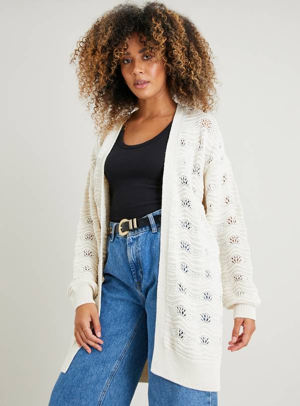 Buy Cream Wave Stitch Cardigan 16 | Cardigans | Tu