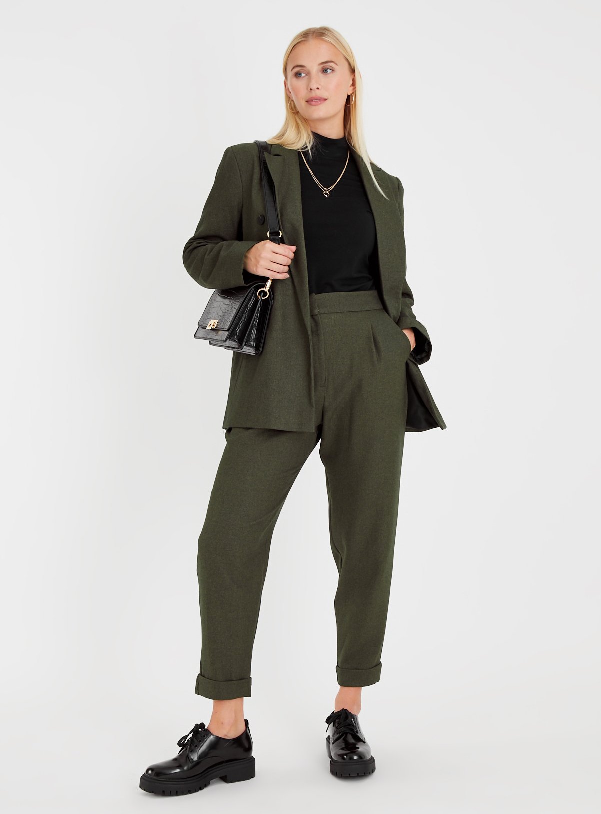 Khaki Tapered Trousers 20L - Image 2 thumbnail
