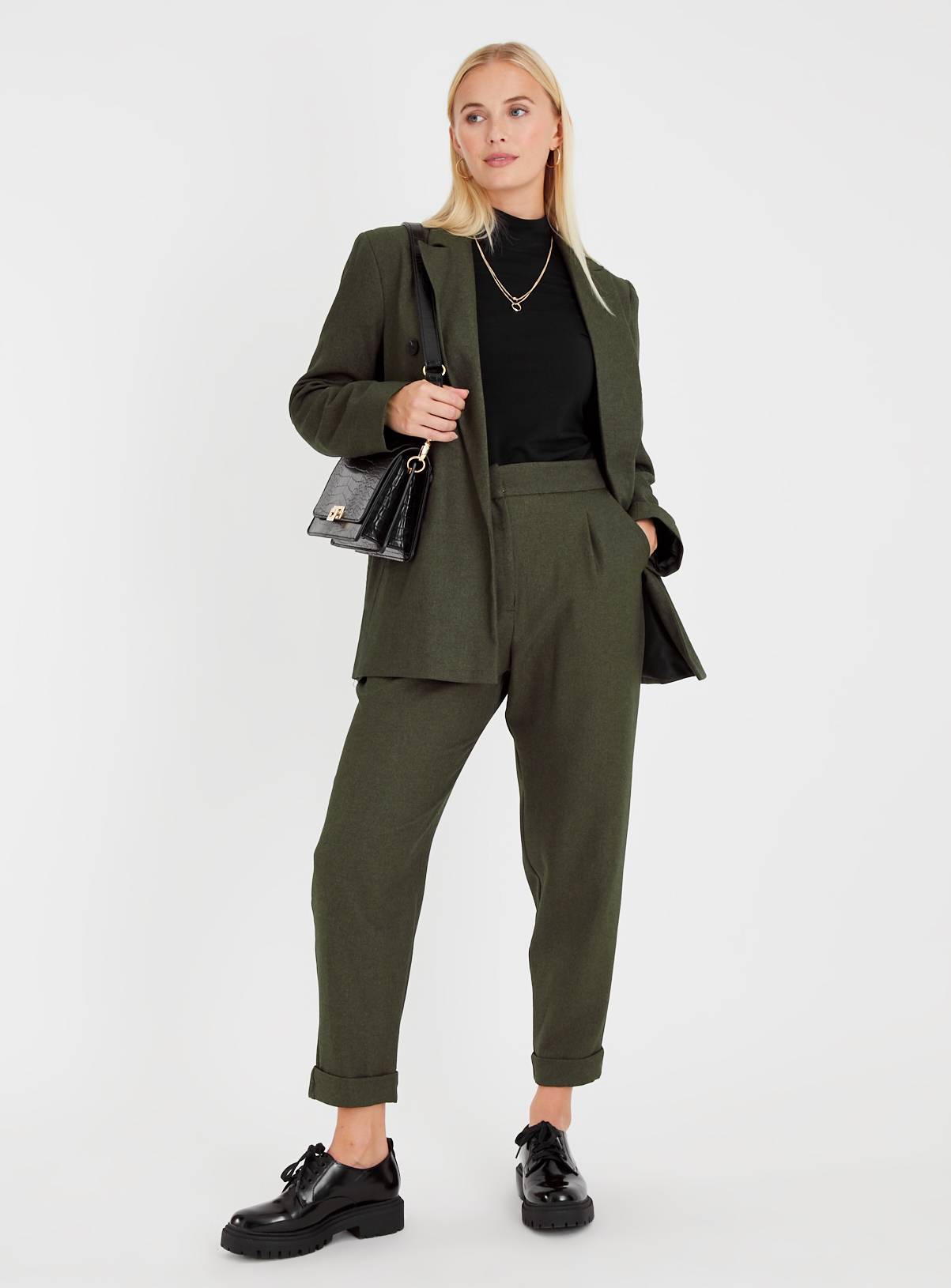 Khaki Tapered Trousers 20L - Image 2