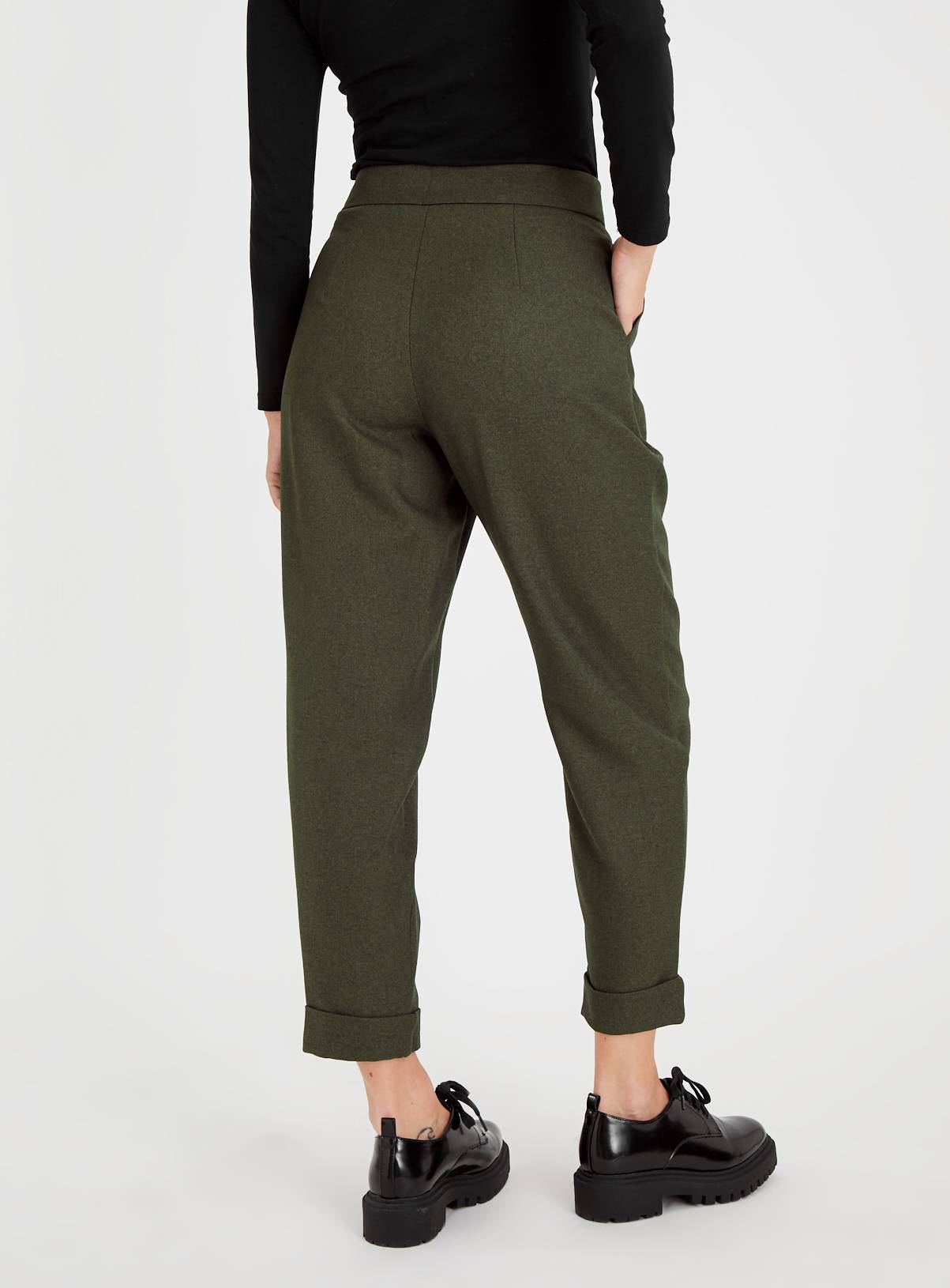 Khaki Tapered Trousers 20L - Image 4