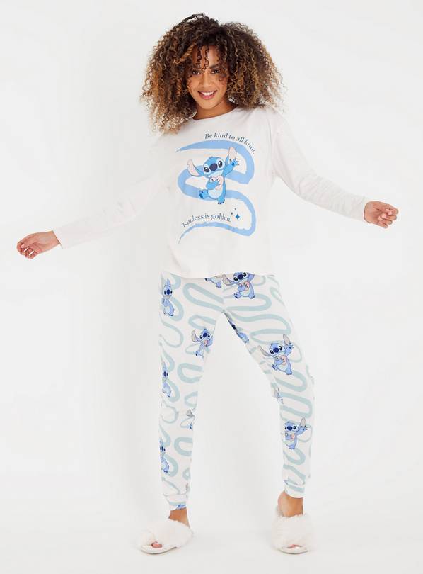 Disney Winter Stitch Women's Juniors Graphic Fleece Joggers, Sizes