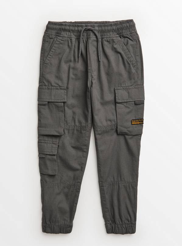 Grey Ripstop Cuffed Cargo Trousers 4 years