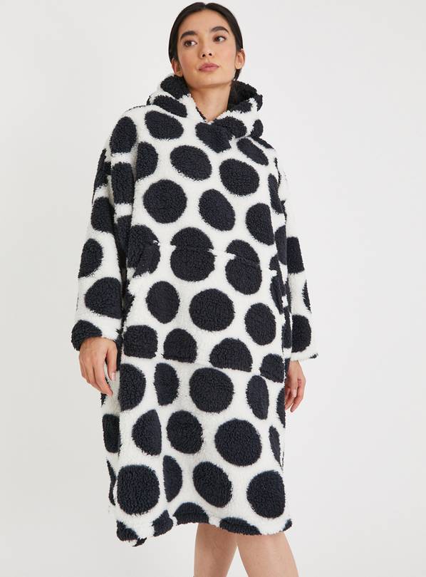 Mono Spot Fleece Hooded Blanket XL
