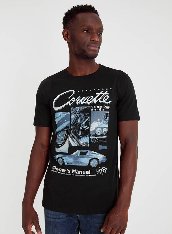 Black Corvette Graphic T-Shirt XL