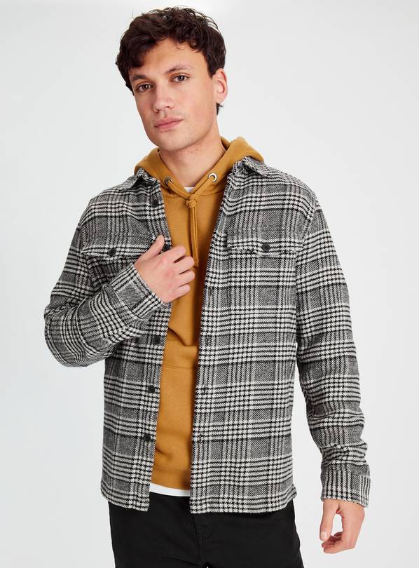 Buy Mono Dogtooth Checked Overshirt XL | Shirts | Tu