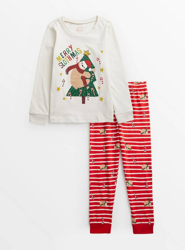 Christmas Merry Slothmas Pyjamas 1-1.5 years