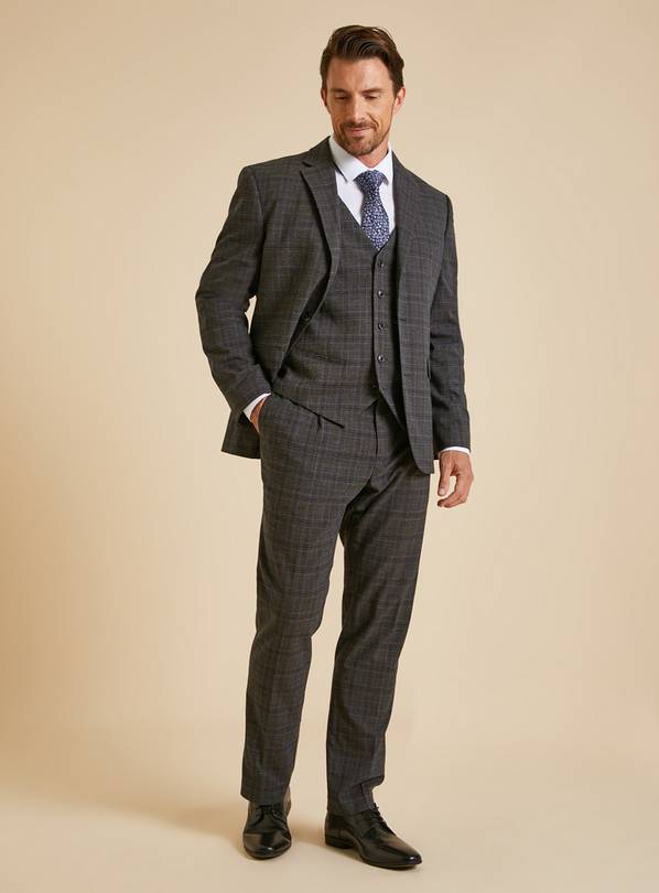 Checkered hot sale suit trousers