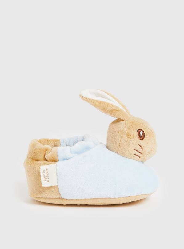 Peter Rabbit Blue Slipper Booties 6-9 months
