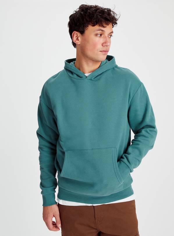 Teal Relaxed Fit Overhead Hoodie S