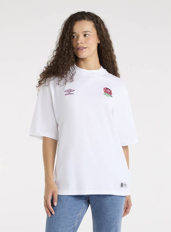 UMBRO England Rugby Dynasty Womens Oversized T 12