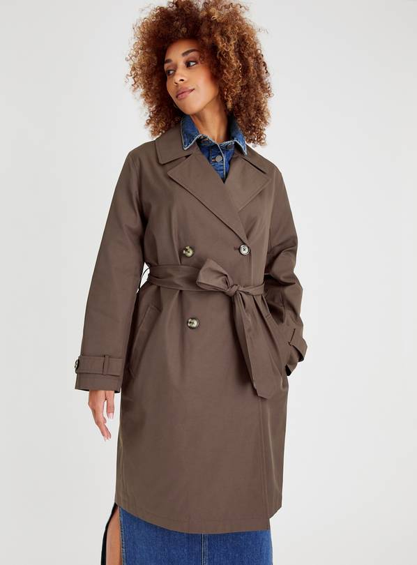 Brown Belted Trench Coat 16