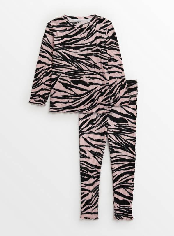 Pink Zebra Soft Knit Pyjamas 6-7 years