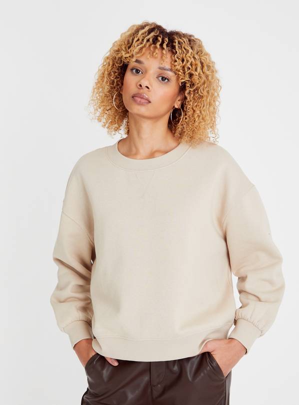 Oversized sale beige sweatshirt