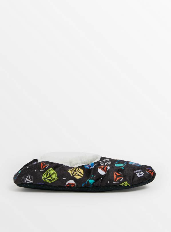 Disney Mandalorian Black Slipper Socks Large