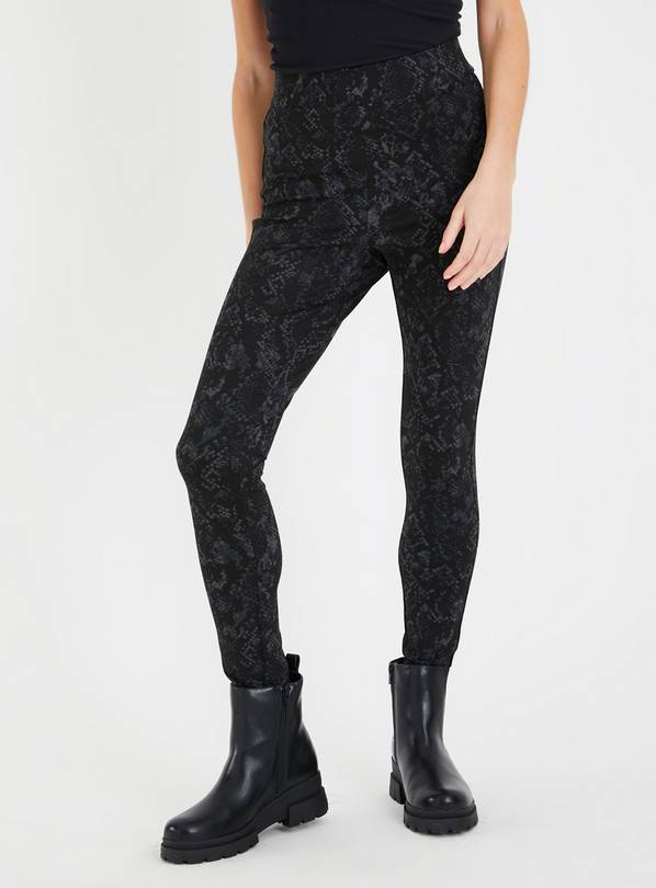 Buy Black Snake Print Leggings 24 | Leggings | Argos