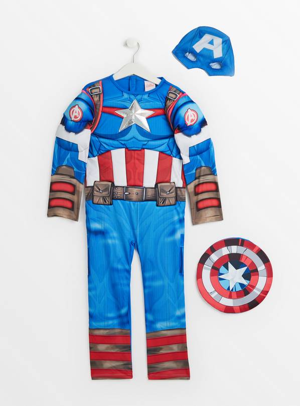 Marvel captain america fancy dress costume best sale