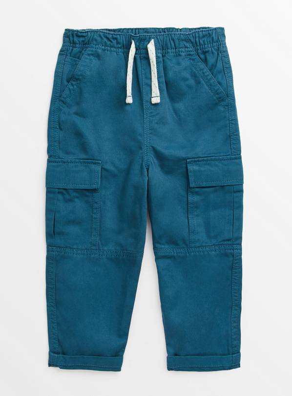 Teal Cargo Trousers  1.5-2 years