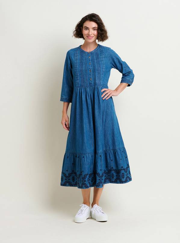 BRAKEBURN Tamsin Denim Maxi Dress 16