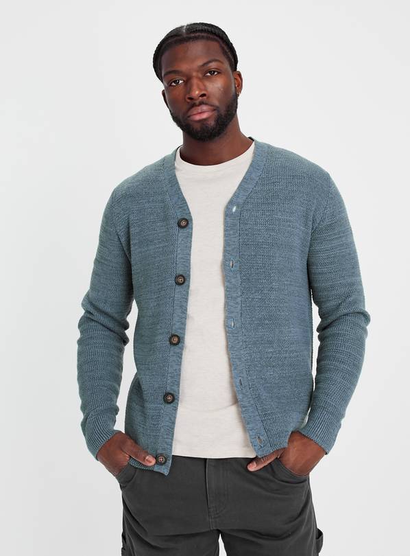 Blue shop gray cardigan